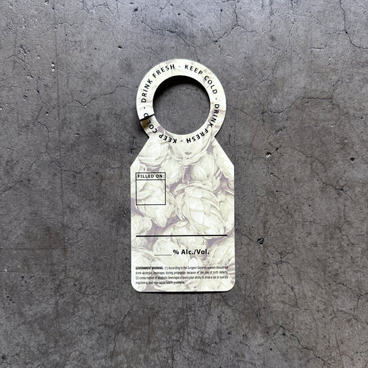 Hops Growler Tags with Government Warning