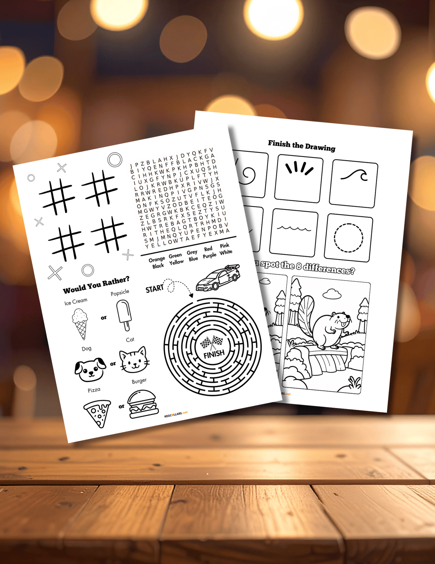 Kids Activity Sheets
