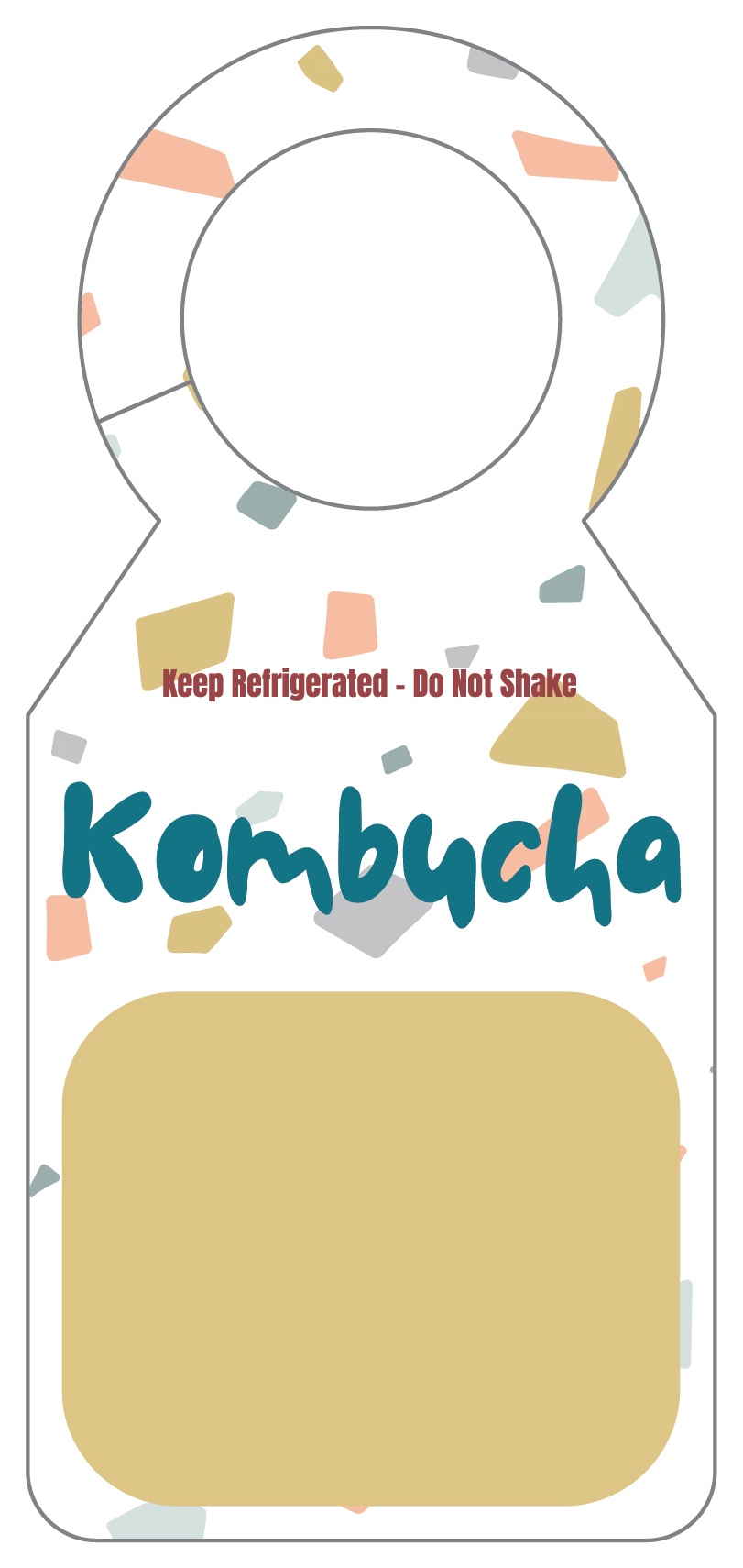 Kombucha Terrazzo Growler Tag