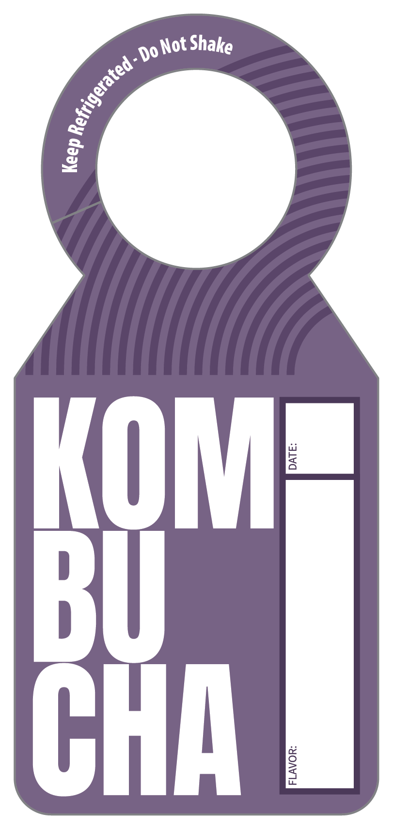 Kombucha Purple Growler Tag