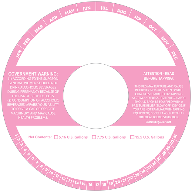 Pink Stripe Keg Collars