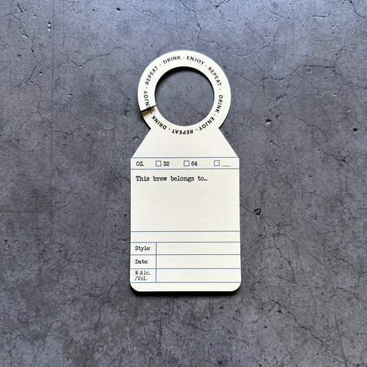 Library Card Growler Tag