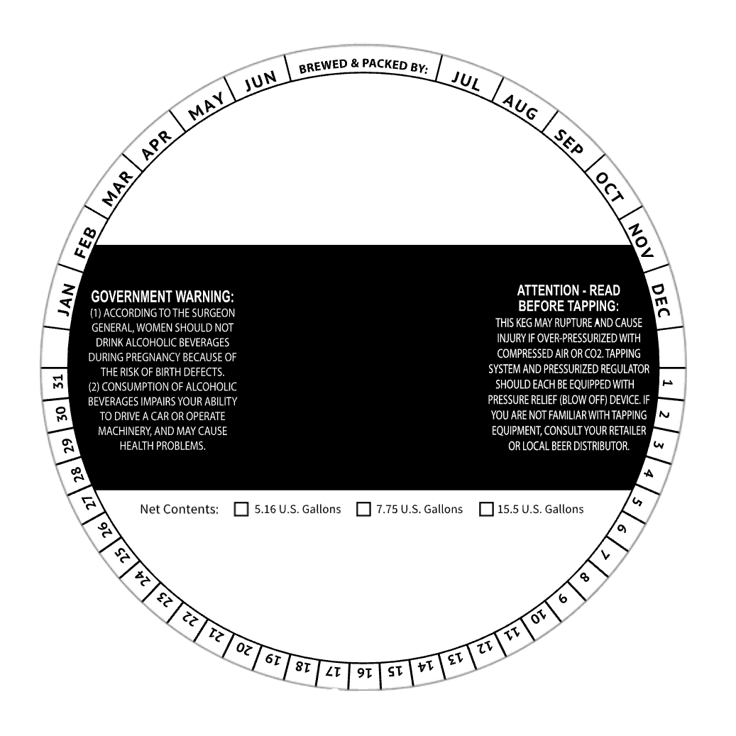 6.5 Inch Round Keg Collar B&W Striped Template: Blank