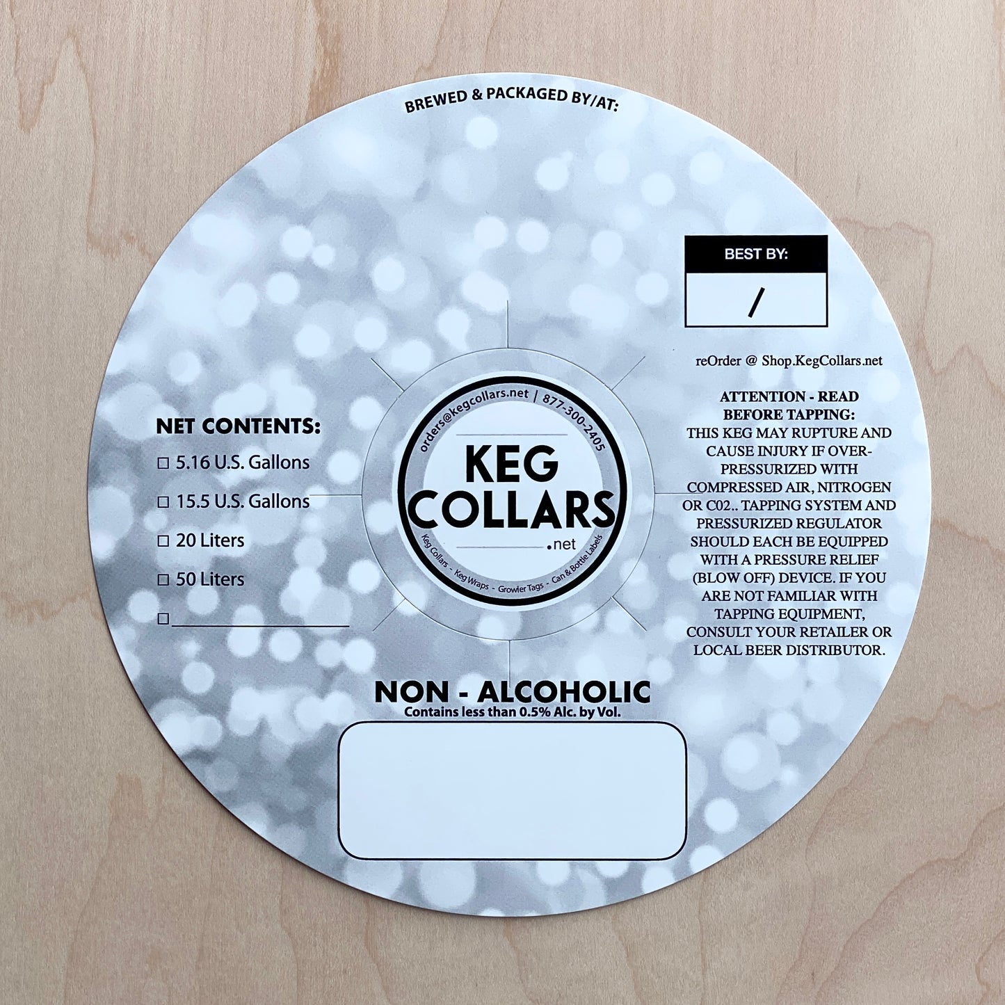 Non-Alcoholic Keg Collars