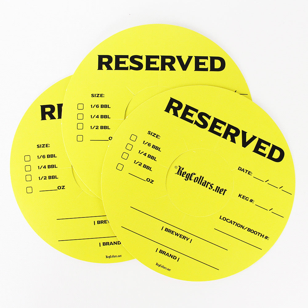 Yellow Reserved Keg Collars