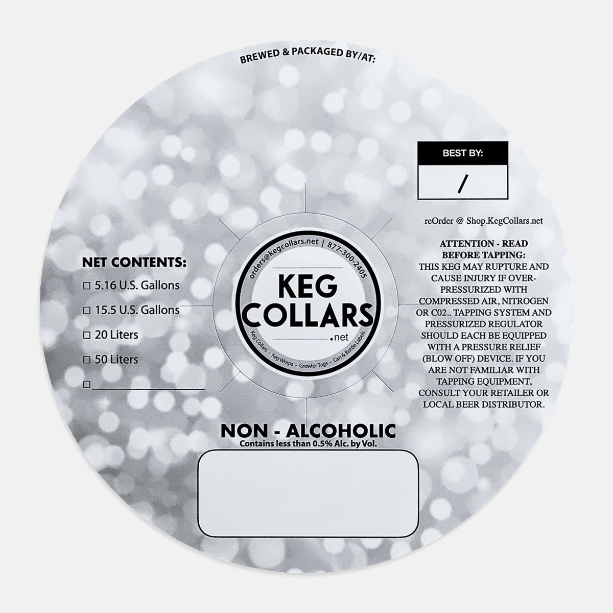 Non-Alcoholic Keg Collars