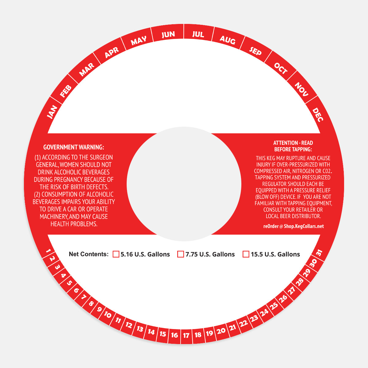 Red Stripe Keg Collars