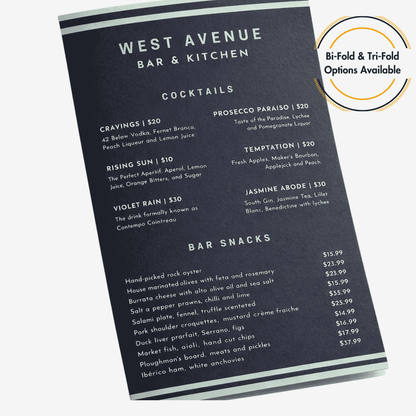 Custom Folded Menus