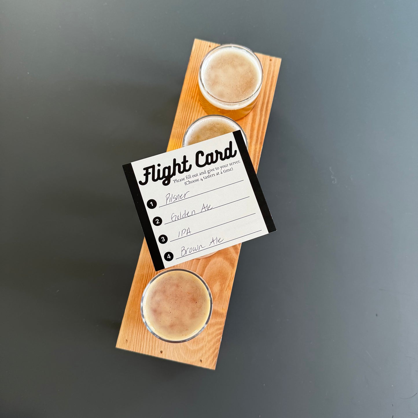 4" x 3.5" Tasting Flight Cards