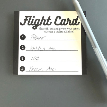 4" x 3.5" Tasting Flight Cards