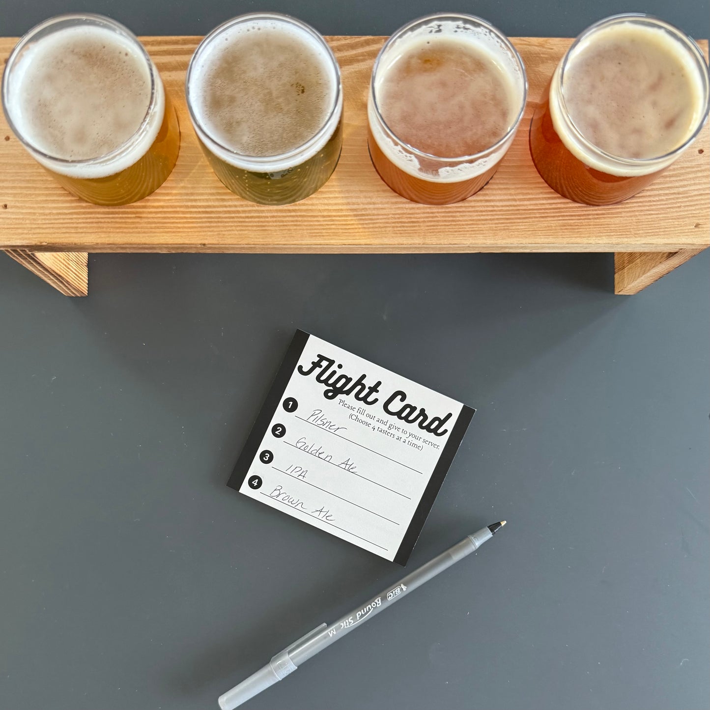 4" x 3.5" Tasting Flight Cards