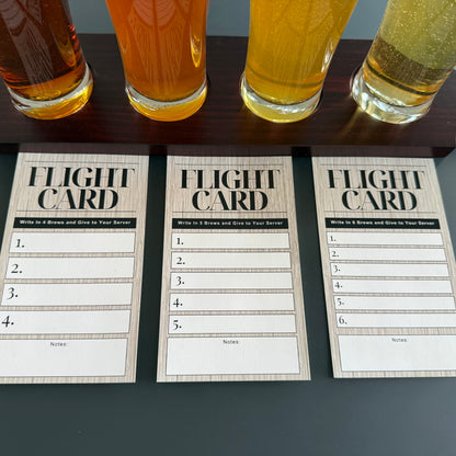 3.5" x 6" Tasting Flight Cards