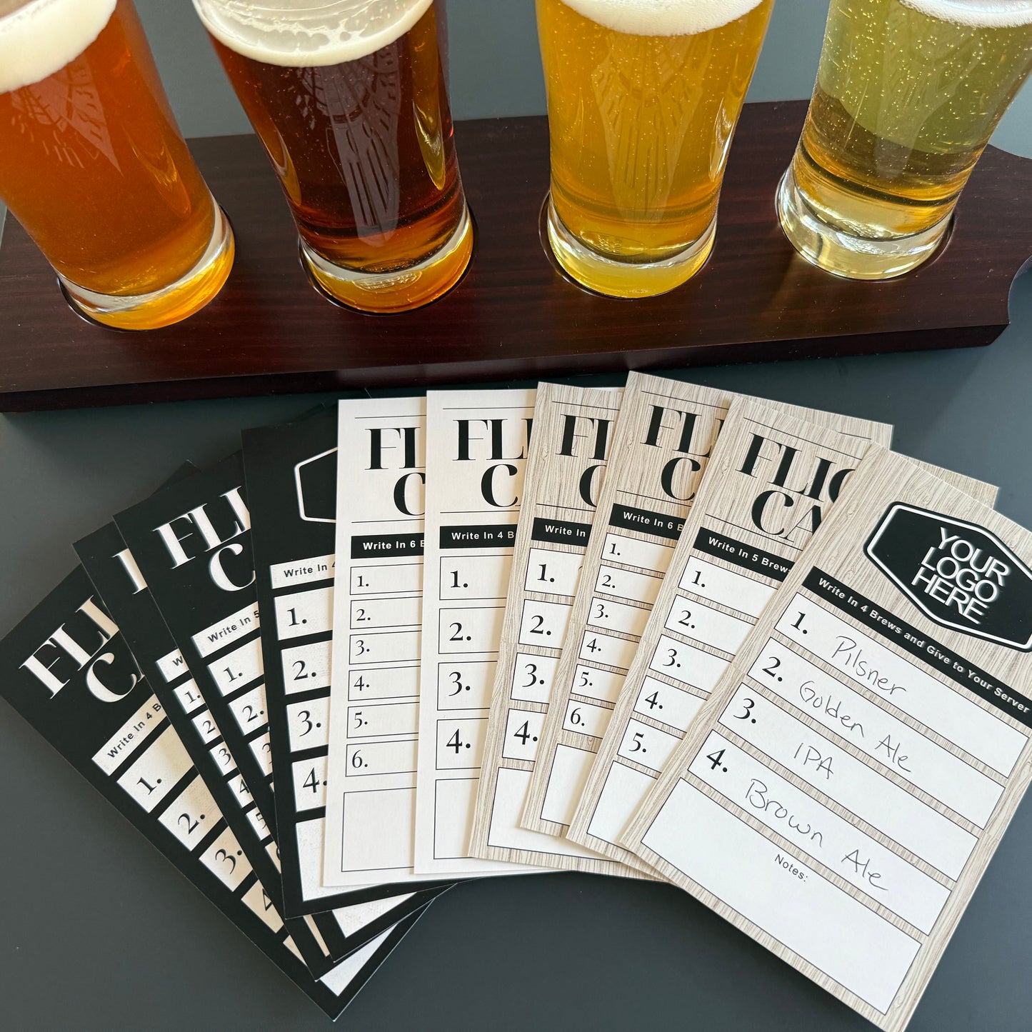 3.5" x 6" Tasting Flight Cards