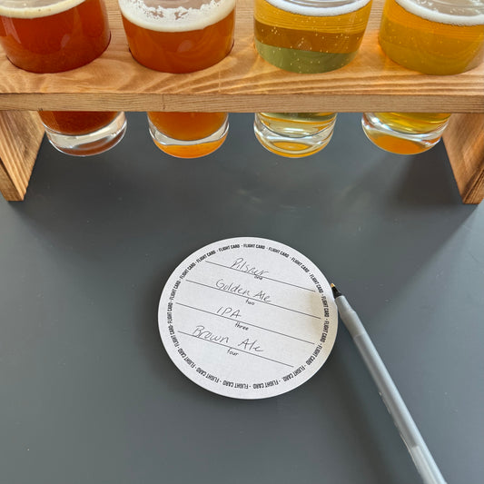 3.75" Round Tasting Flight Cards