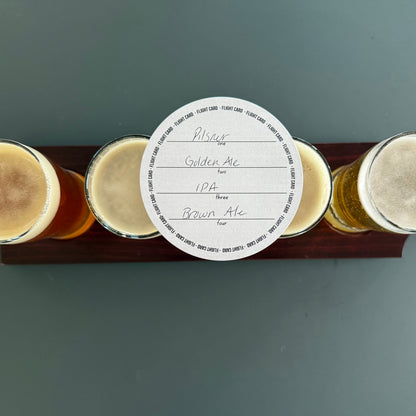 3.75" Round Tasting Flight Cards