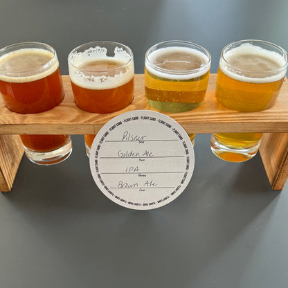3.75" Round Tasting Flight Cards