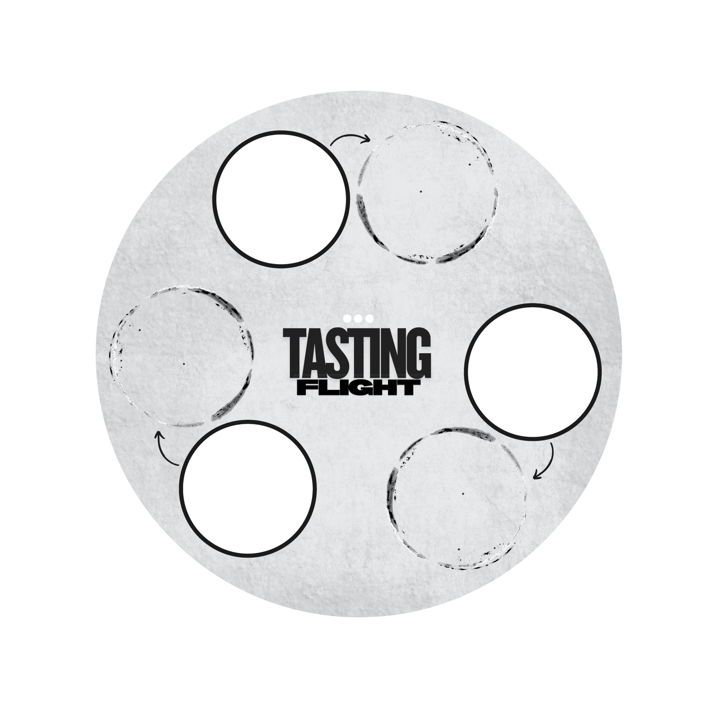 Tasting Flight Stock Cards 6.5 Inch Round