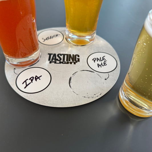 6.5" Round Tasting Flight Cards