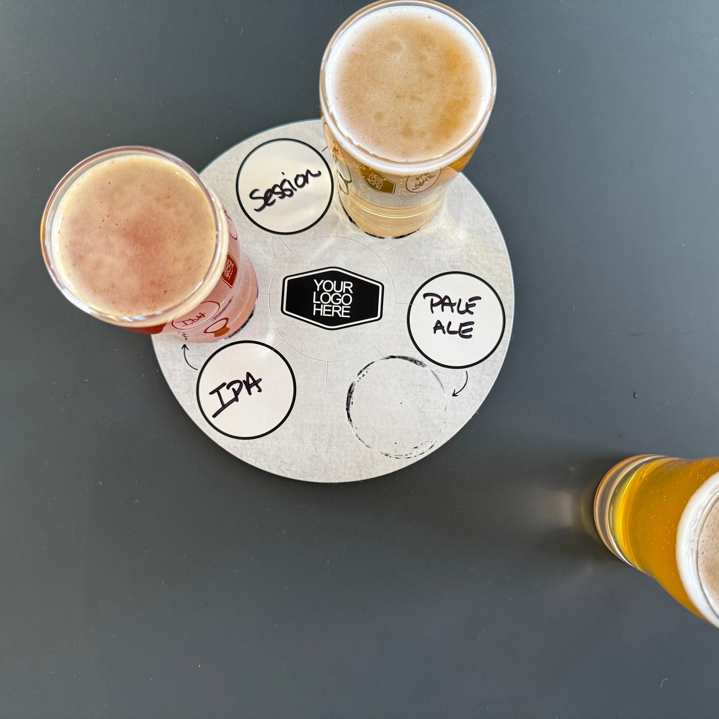 6.5" Round Tasting Flight Cards