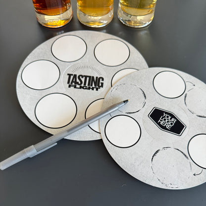 6.5" Round Tasting Flight Cards