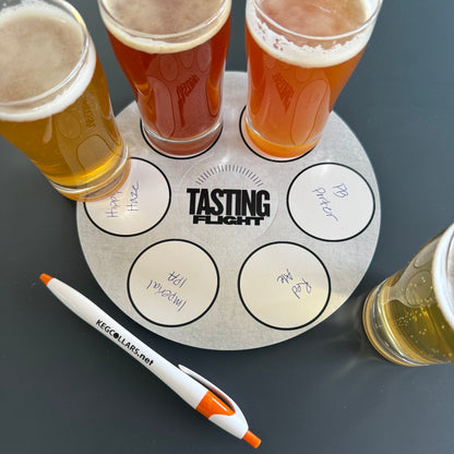 7" Round Tasting Flight Cards