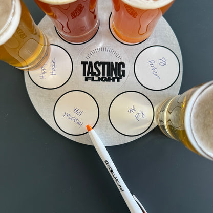 7" Round Tasting Flight Cards