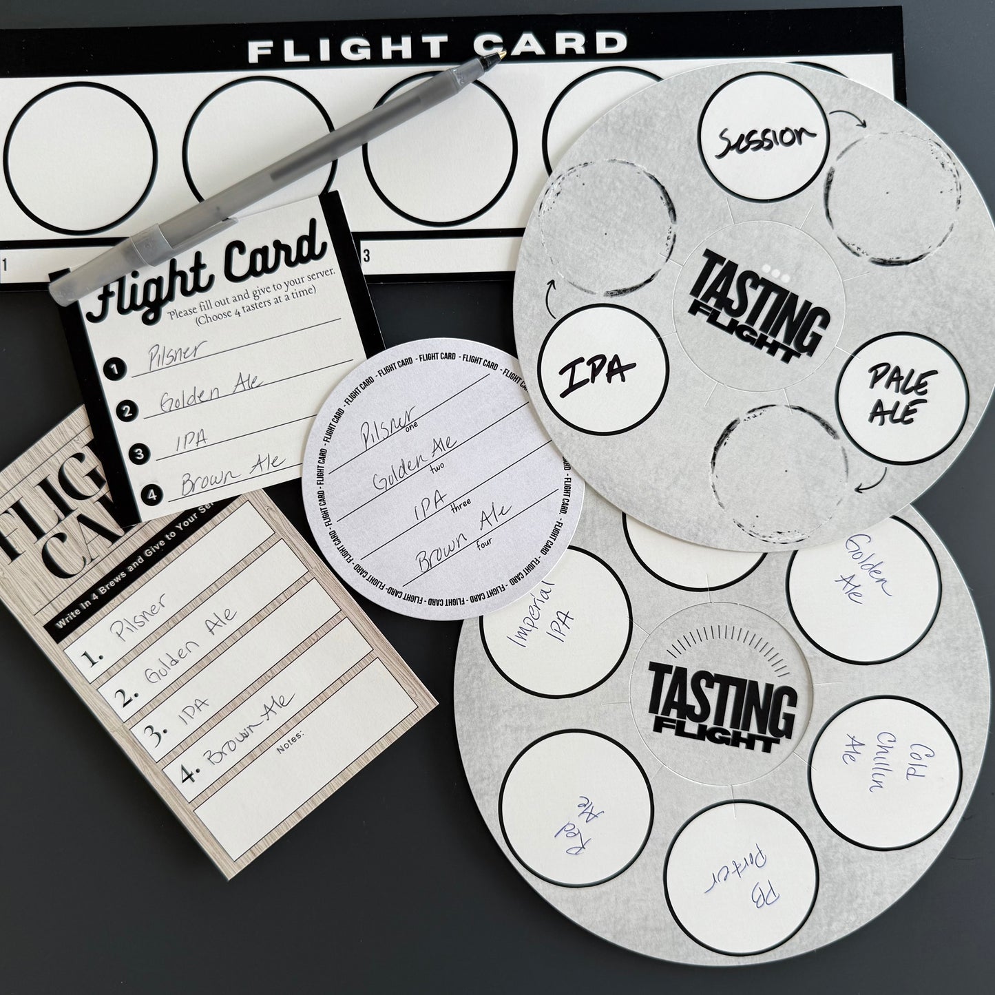 3.5" x 6" Tasting Flight Cards