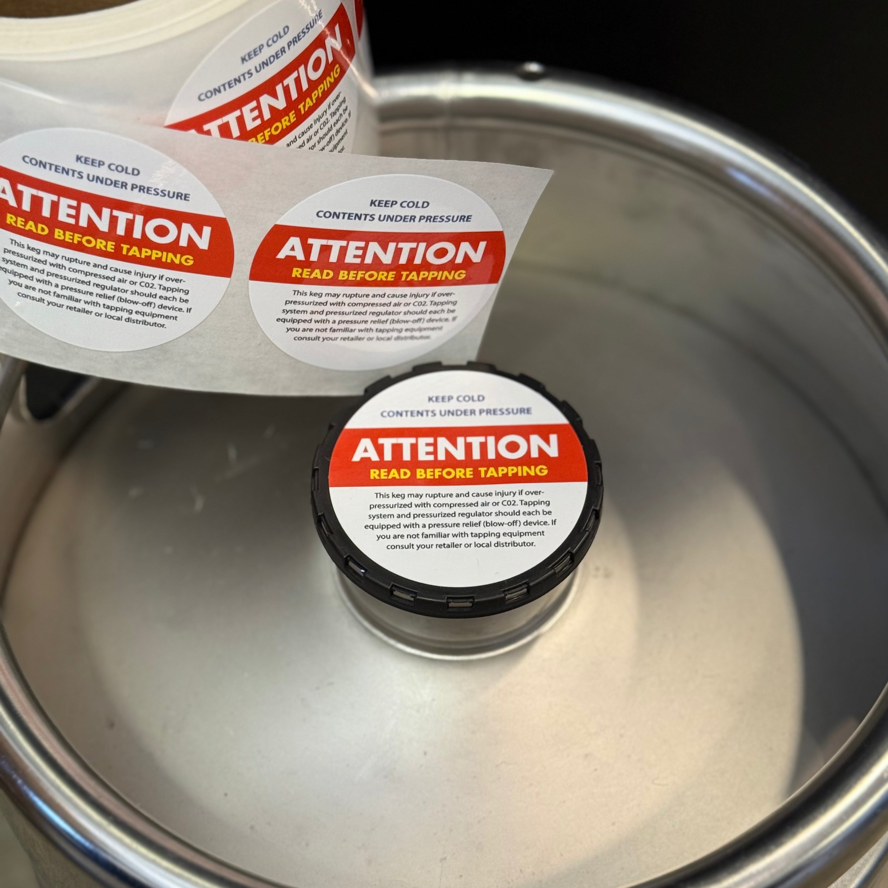 Kerg Stickers 2.25x2.25 Inch Keg Cap Sticker Label – Keg Collars Network