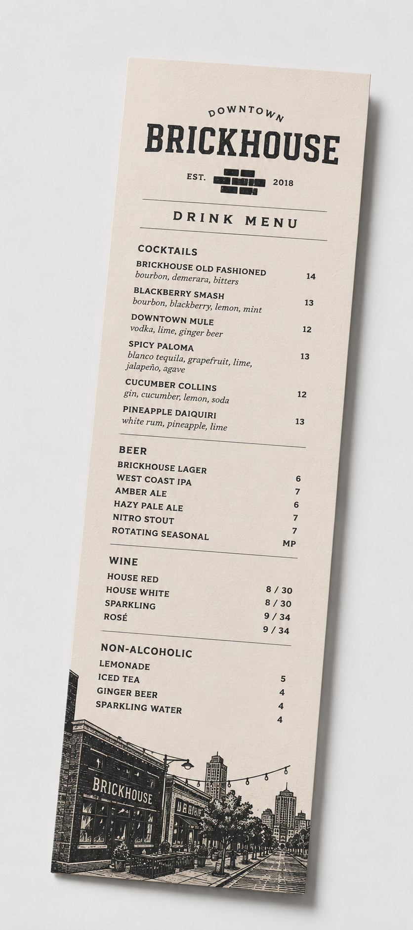 Custom Drink Menus