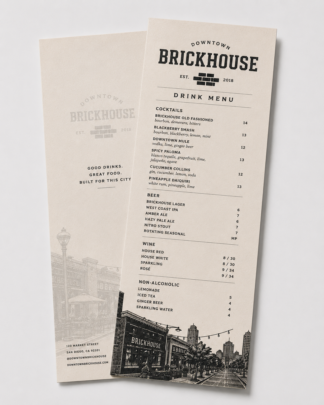 Custom Drink Menus