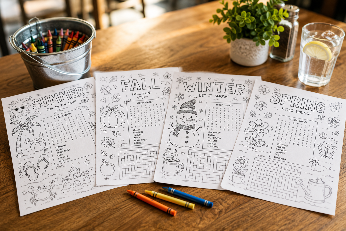 Kids Activity Sheets