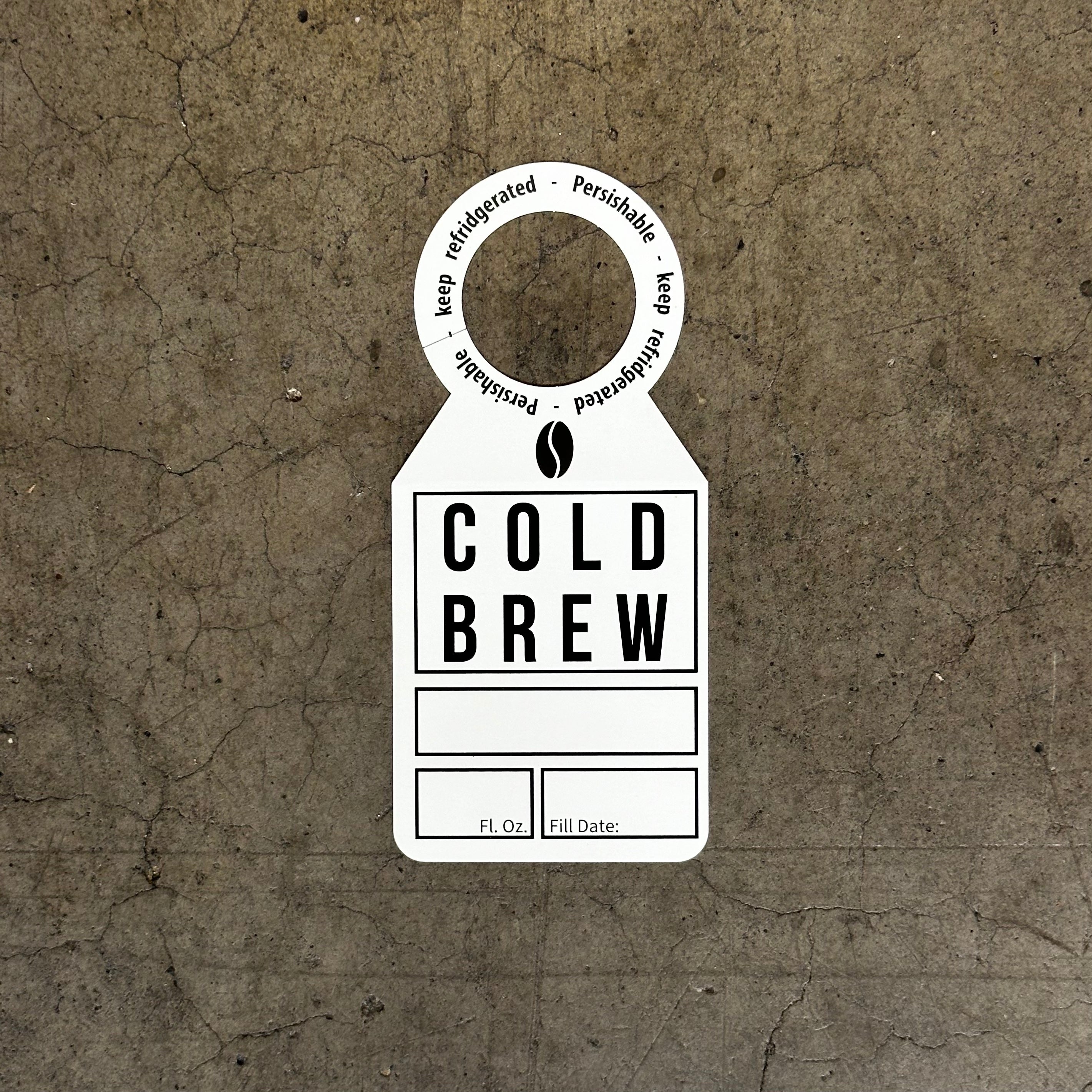 Keg Tags Cold Brew Coffee Black and White Growler Tags – Keg Collars Network