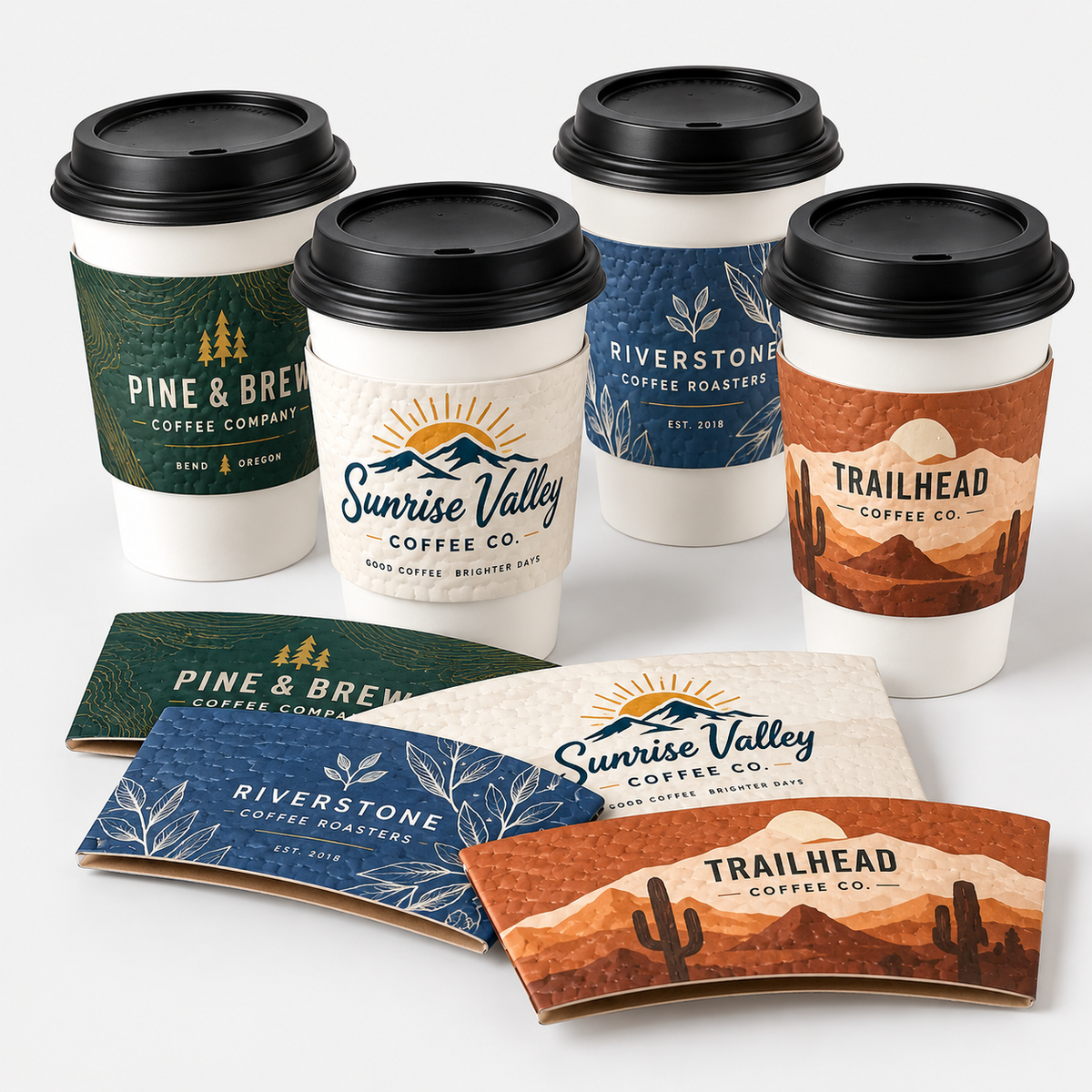 Custom Printed Coffee Cup Sleeves