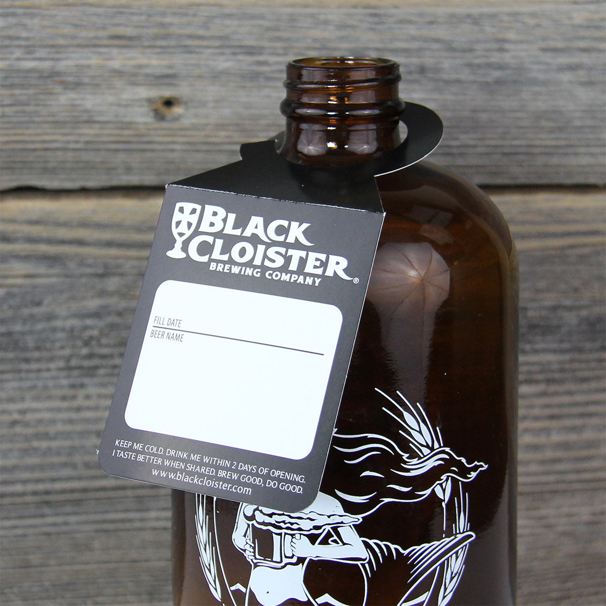 Growler Tag Black and White Custom Design