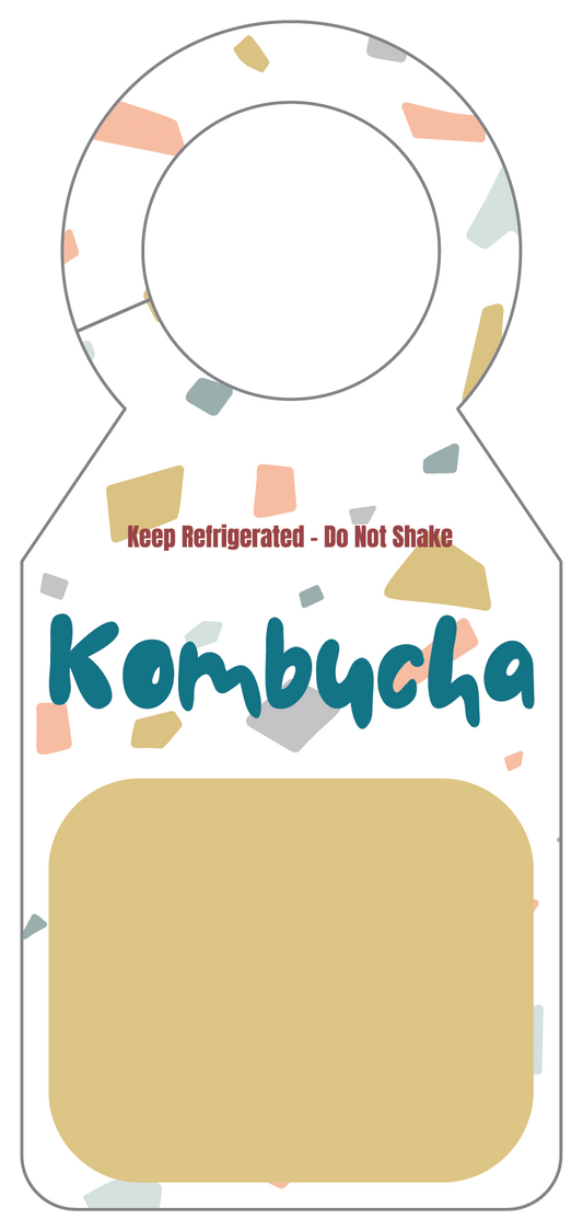 Kombucha Terrazzo Growler Tag