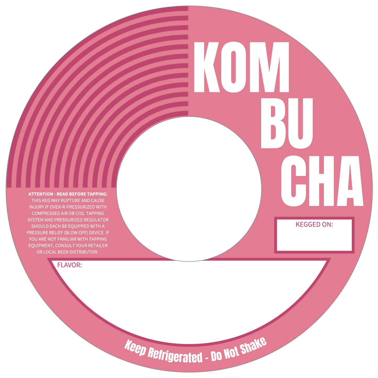 Kombucha Pink Eco 5.6875" Keg Collars