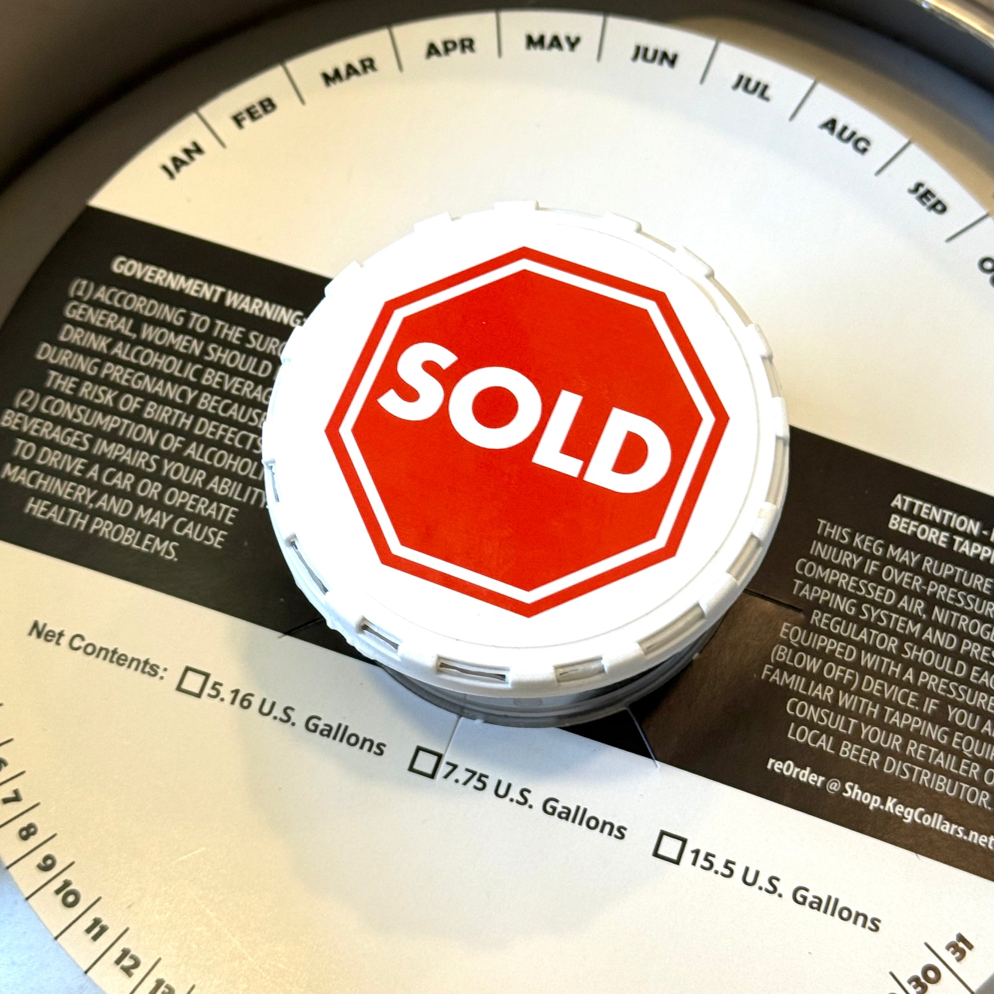 Kerg Stickers 2.25x2.25 Inch Keg Cap Sticker Label – Keg Collars Network