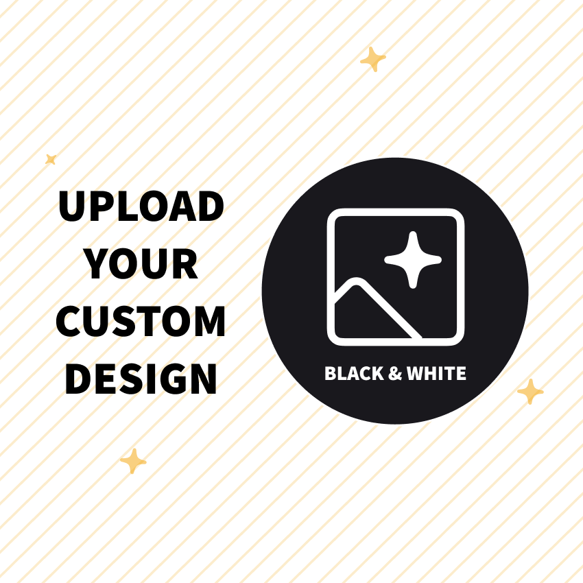 Round Coaster Black & White Custom Design