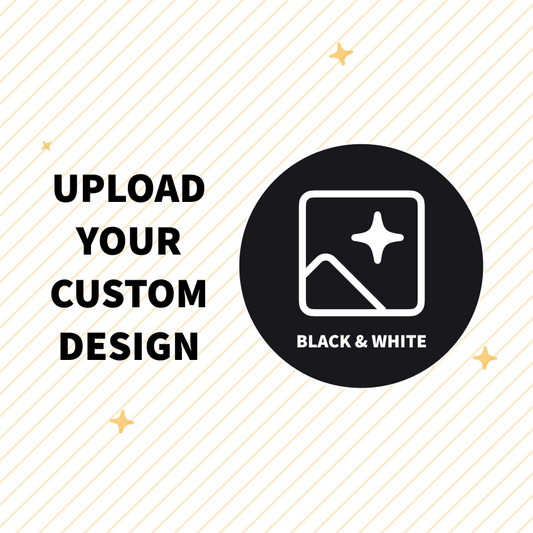 Round Coaster Black & White Custom Design