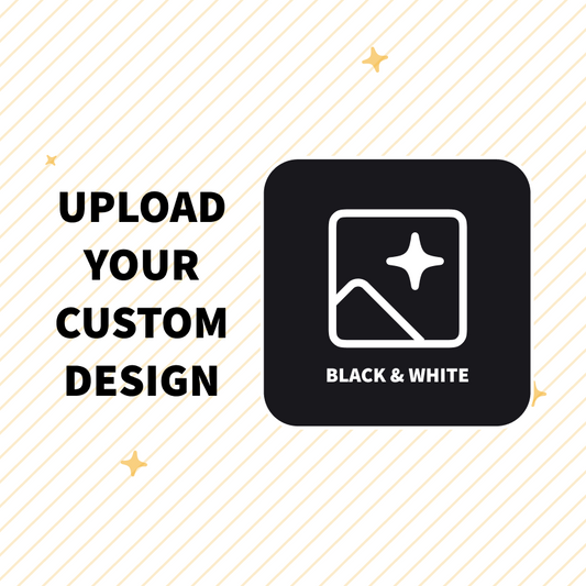 Square Coaster Black & White Custom Design
