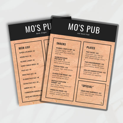 Custom Flat Menus