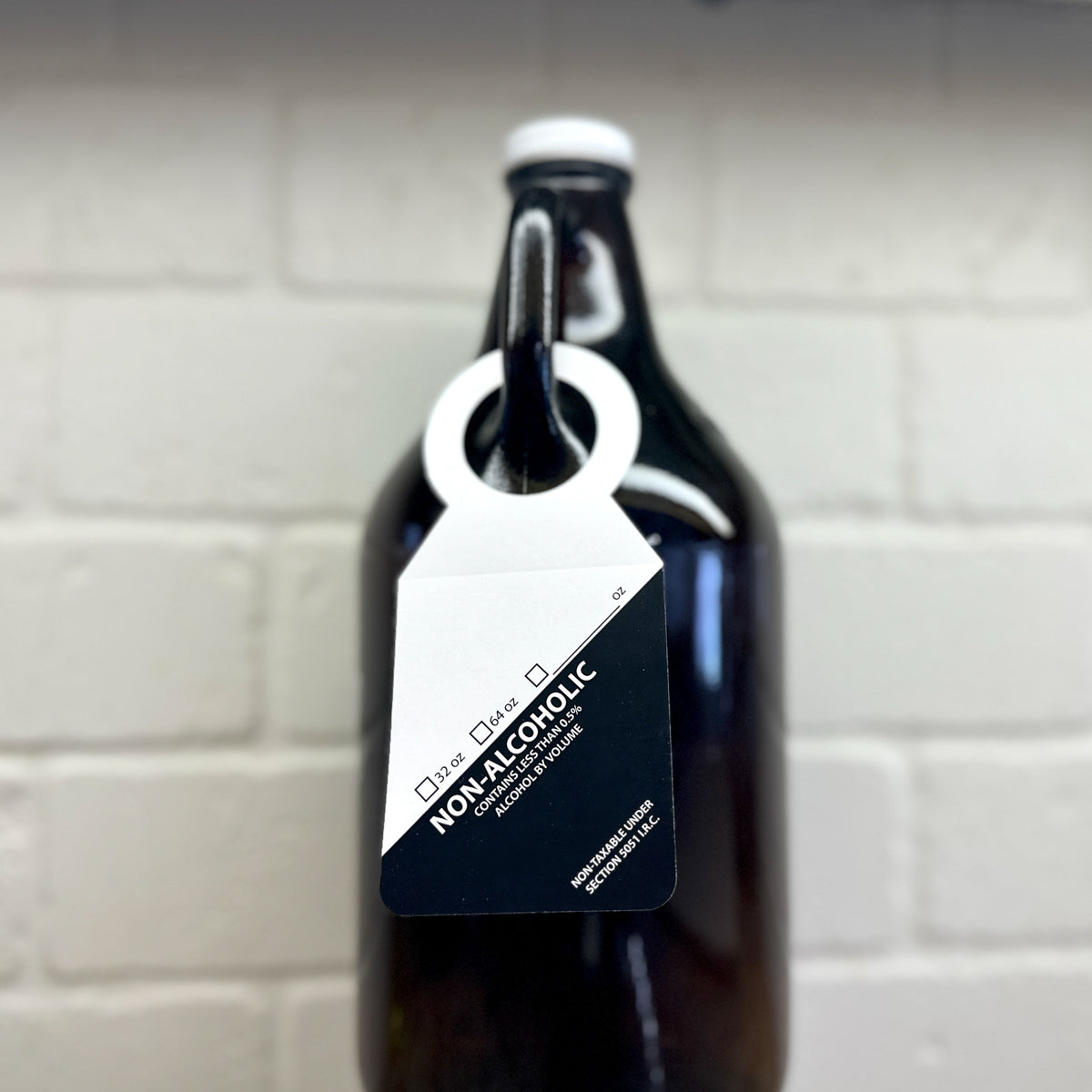 Non-Alcoholic Black Growler Tag