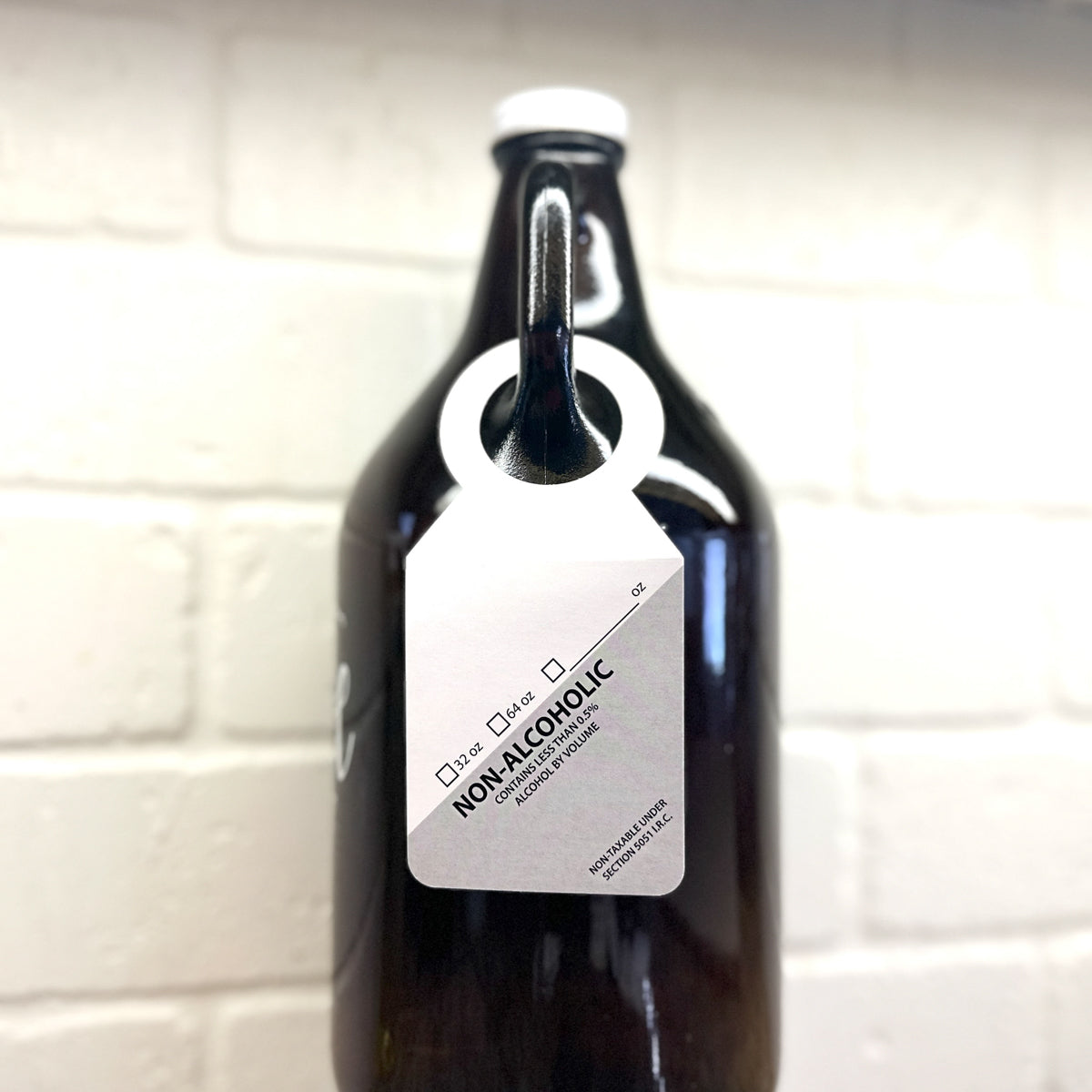 Non-Alcoholic Gray Growler Tag