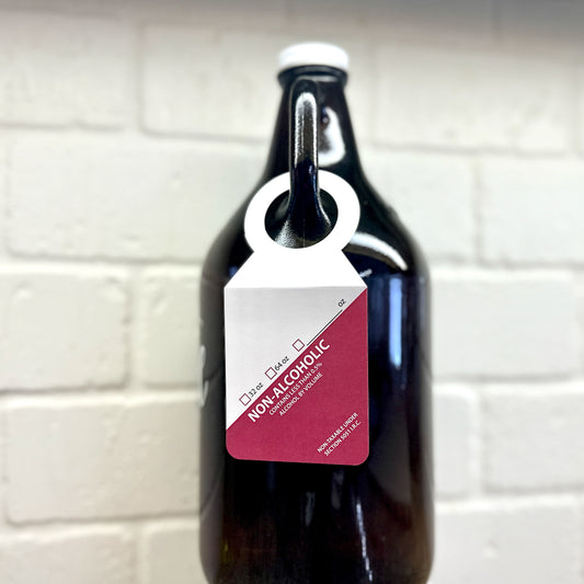 Non-Alcoholic Red Growler Tag