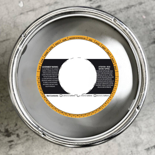 5.6875 Inch Round Keg Collar Color Striped Template: Blank