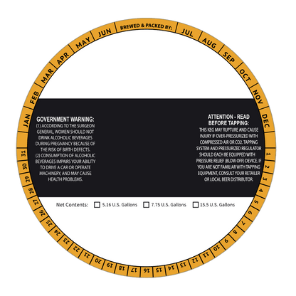 7 Inch Round Keg Collar Color Striped Template: Blank