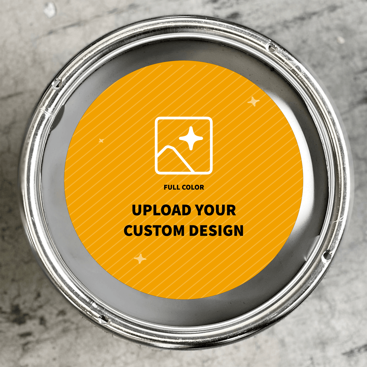 7 Inch Round Keg Collar Full Color Custom Design