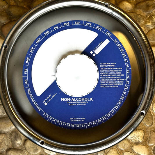 Non-Alcoholic Blue 6.5" Keg Collars