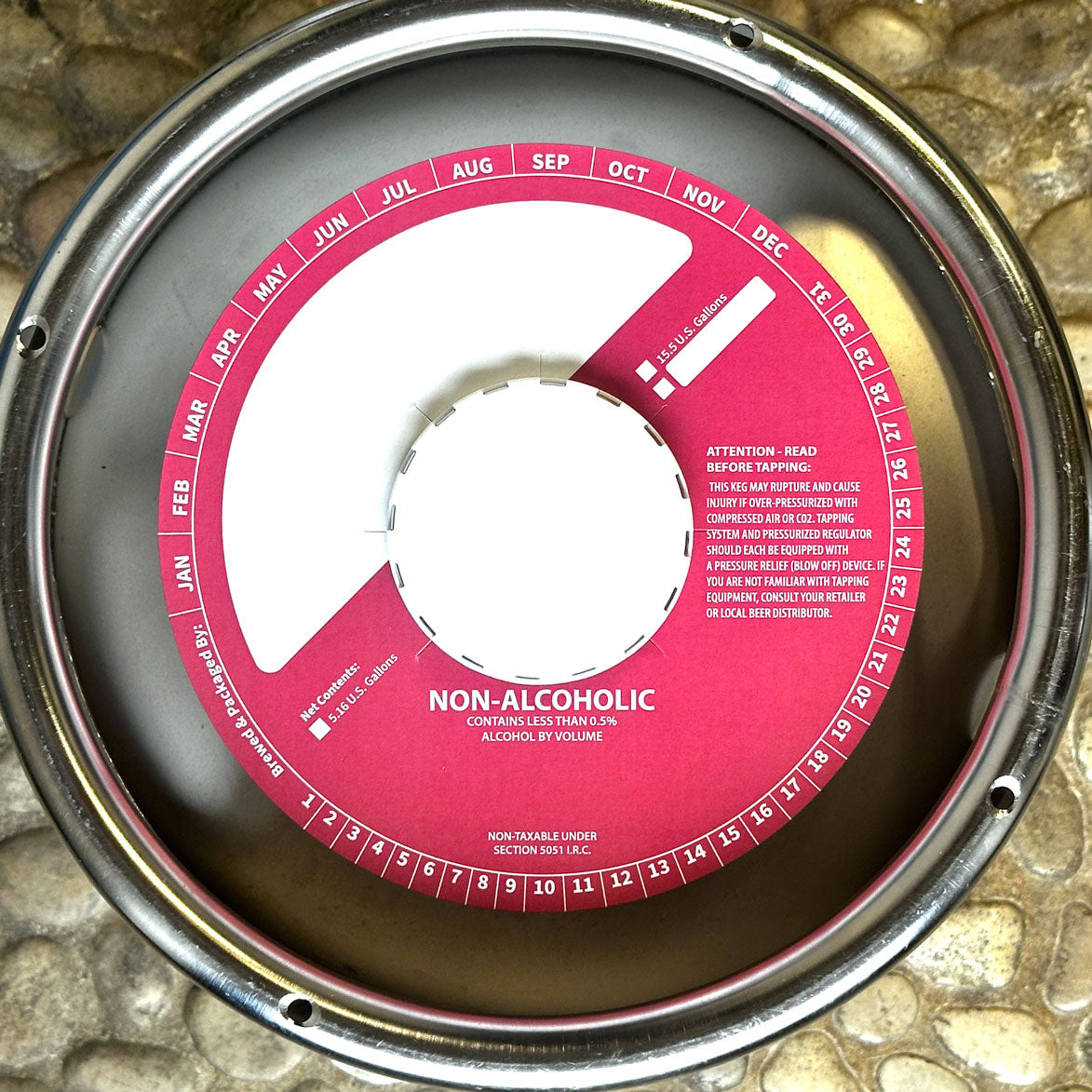 Non-Alcoholic Red 6.5" Keg Collars