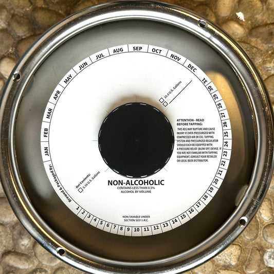 Non-Alcoholic White 6.5" Keg Collars